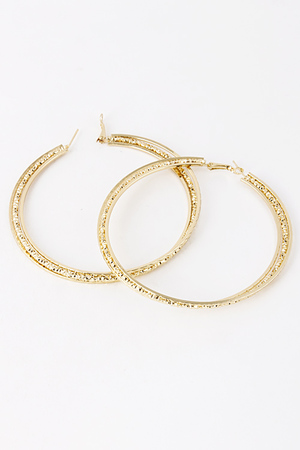 Double Texture Twisted Hoop Earring 5DAC1